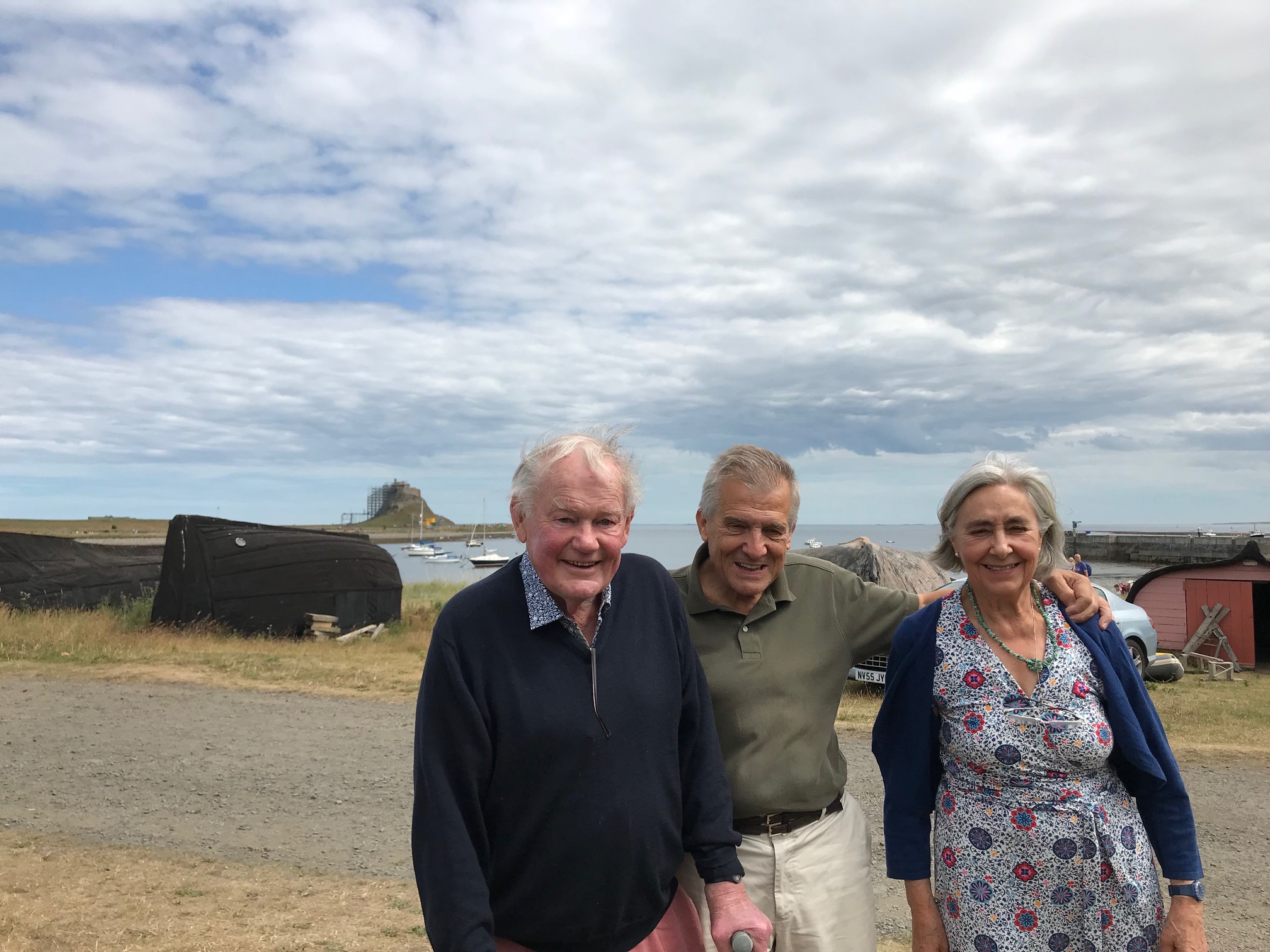 Paul, Freddy and Peta at Lindisfarne