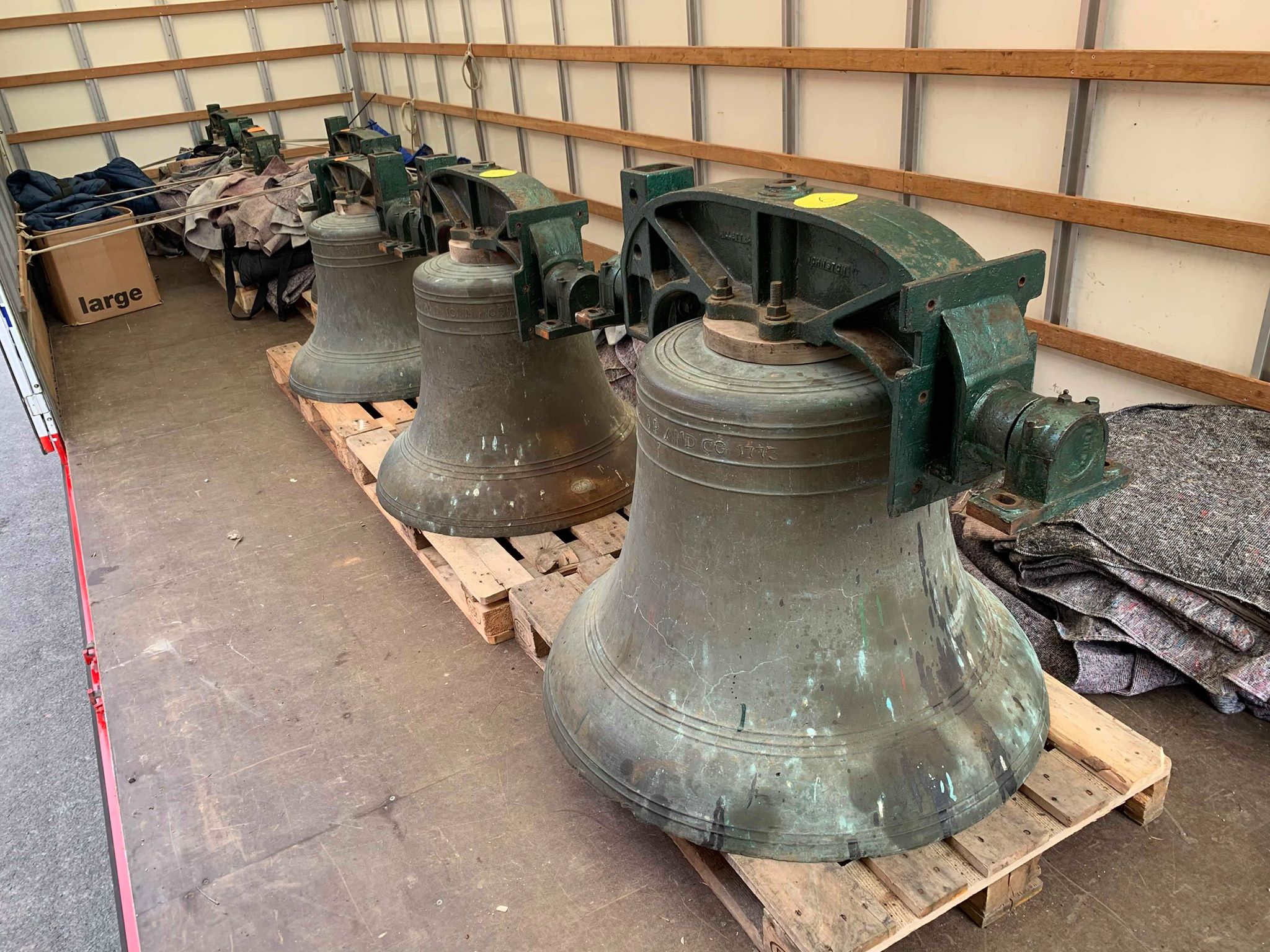 Church Bells ready for their journey