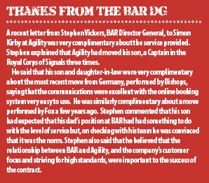 Thanks from the BAR DG