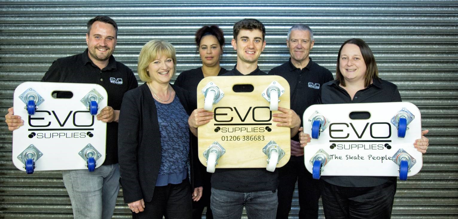 The Evo Supplies team show off some of their products