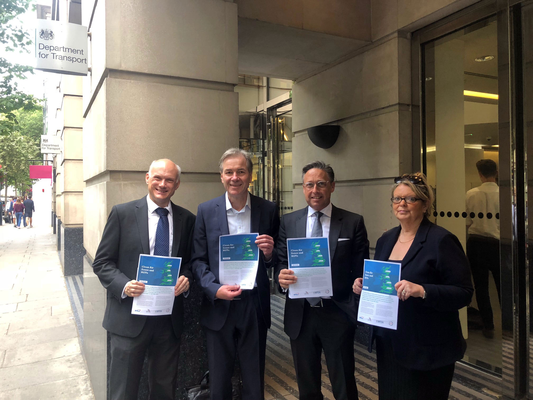 Christopher Snelling, Gerry Keaney, Richard Burnett and Therese Coffey 