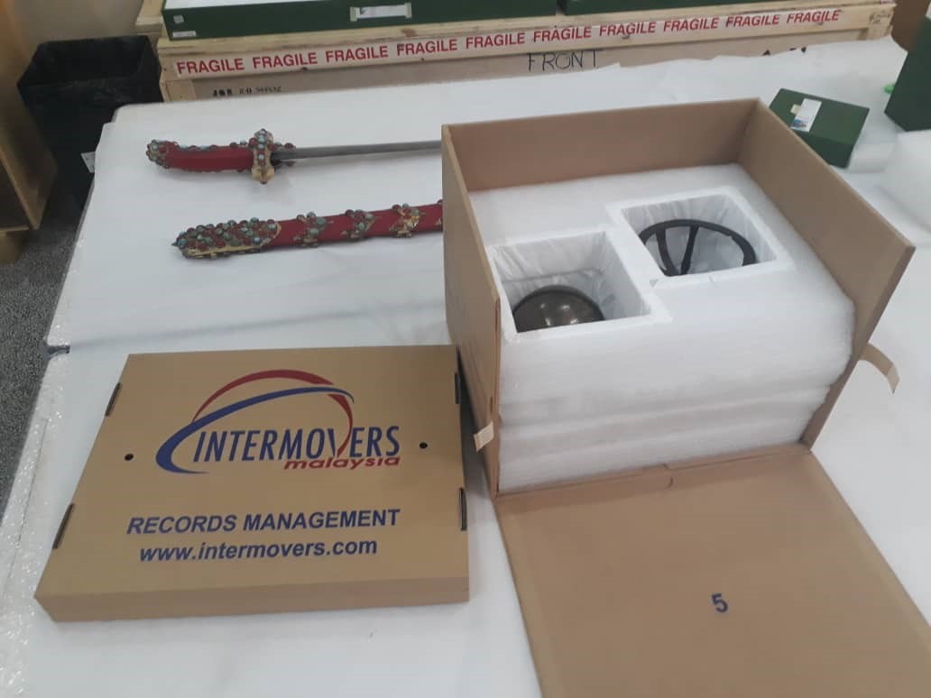 Artefacts being packed in Kuala Lumpur prior to shipping. Artefacts being packed in Kuala Lumpur prior to shipping.