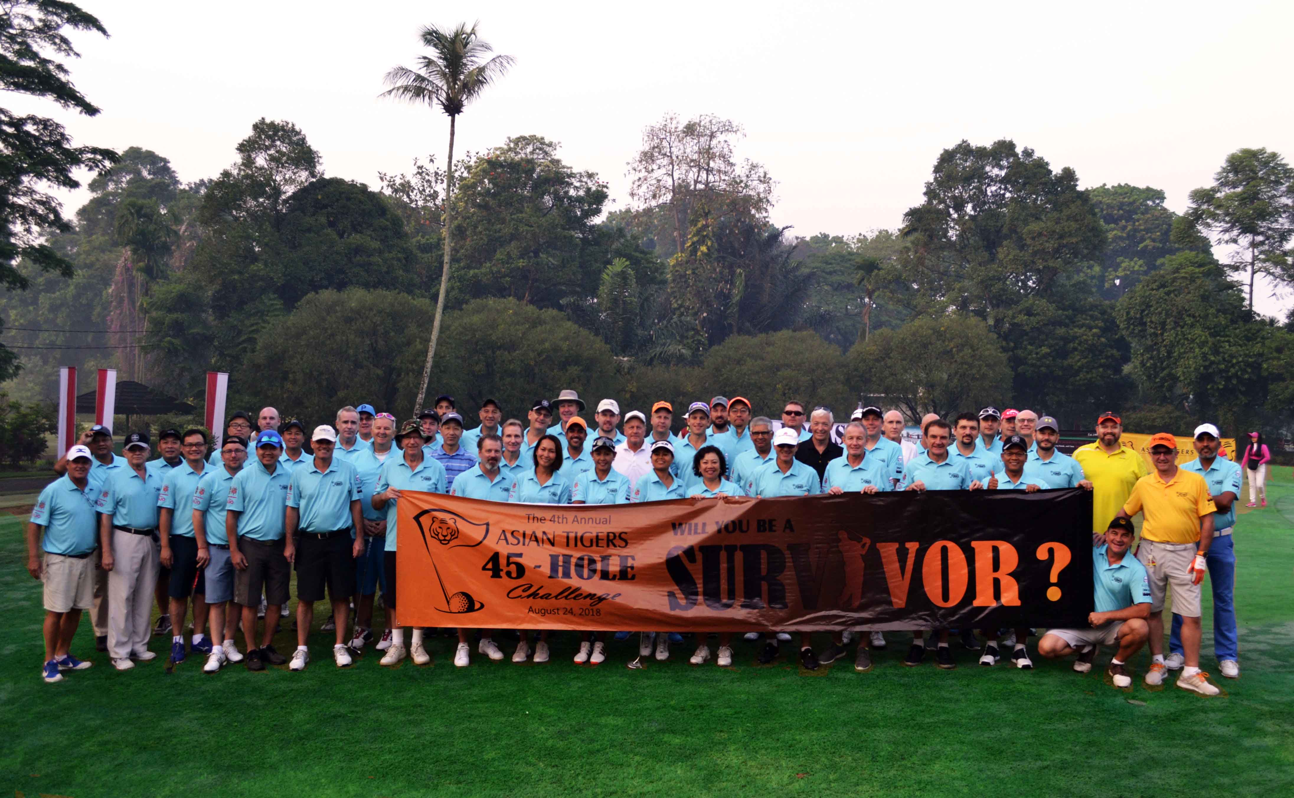 Competitors at the 4th annual 45-hole golf challenge