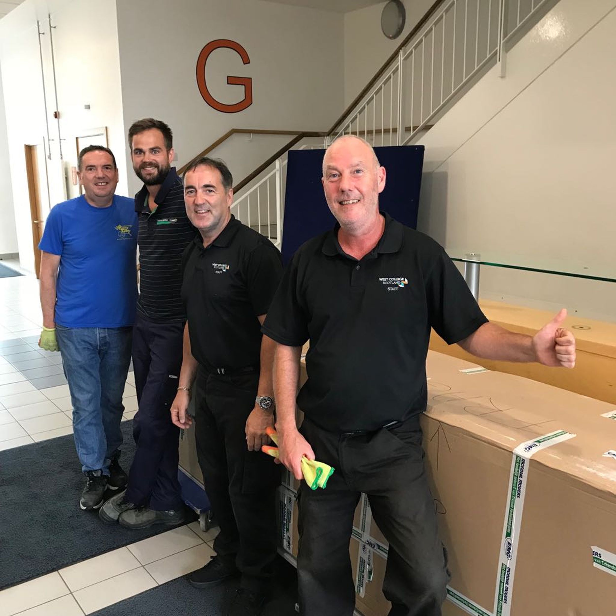 The moving team at the Hood Association