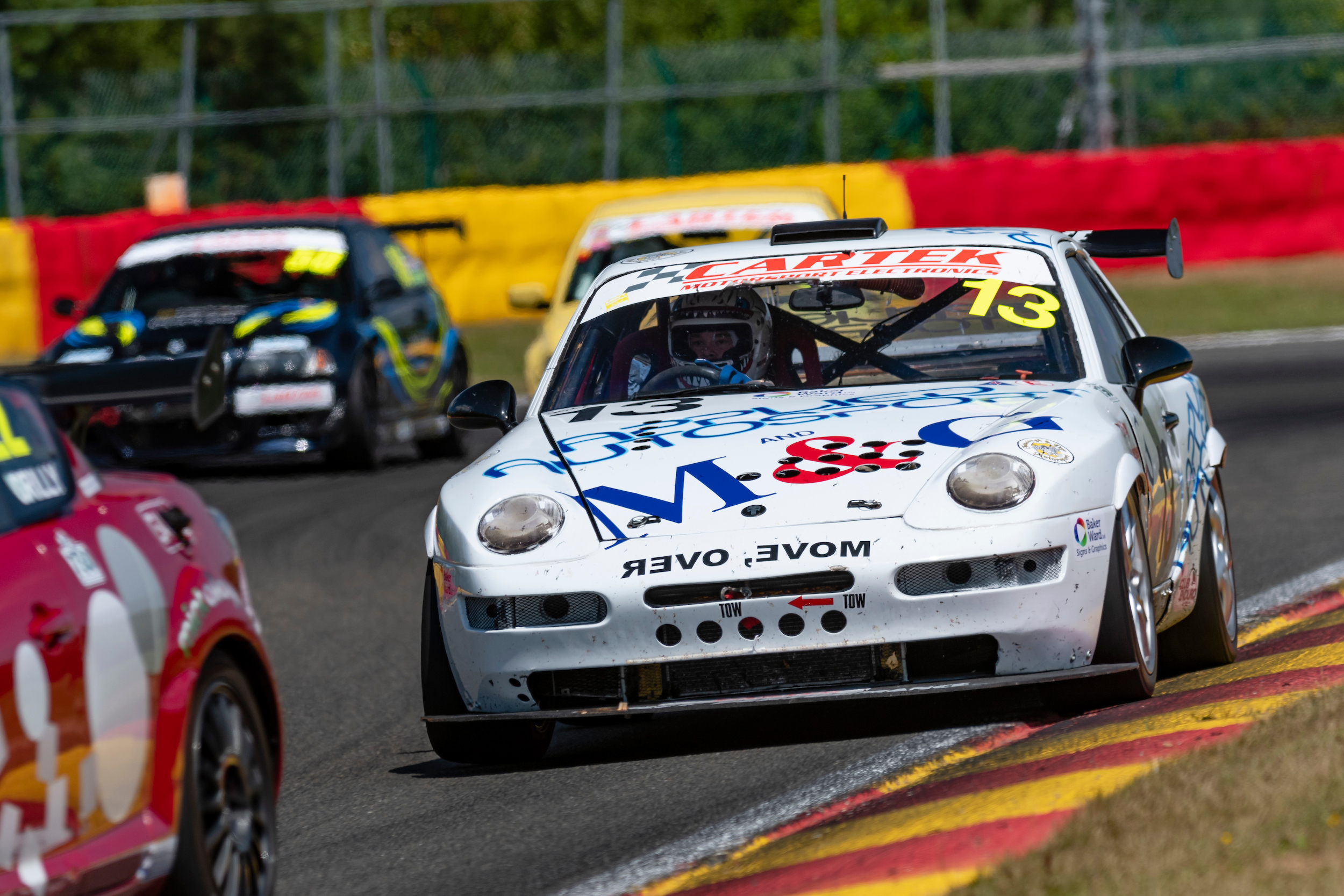 The Porsche 968 in action