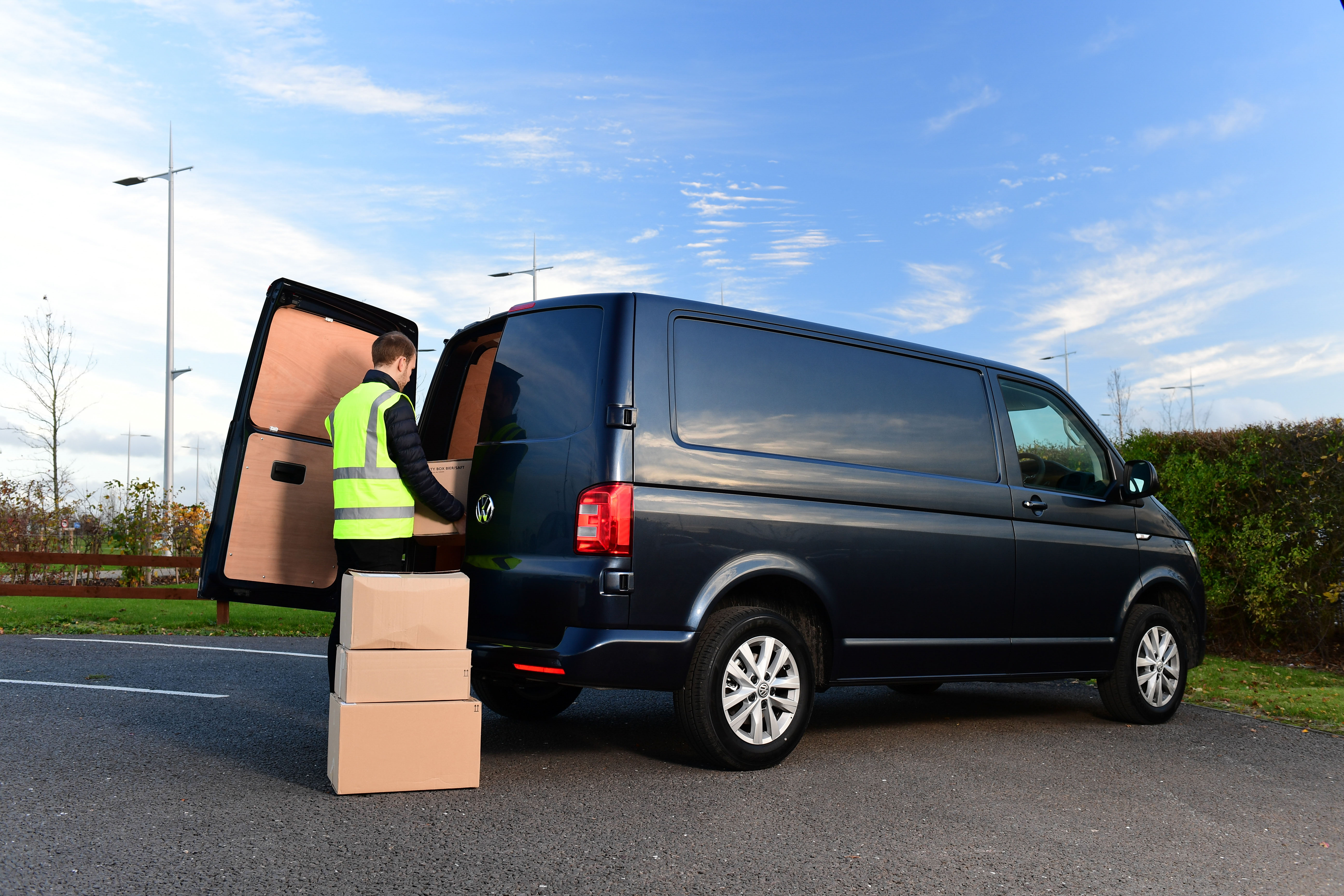 VW van being loaded