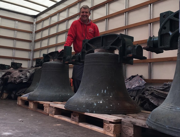 Andrew Worth with the church bells