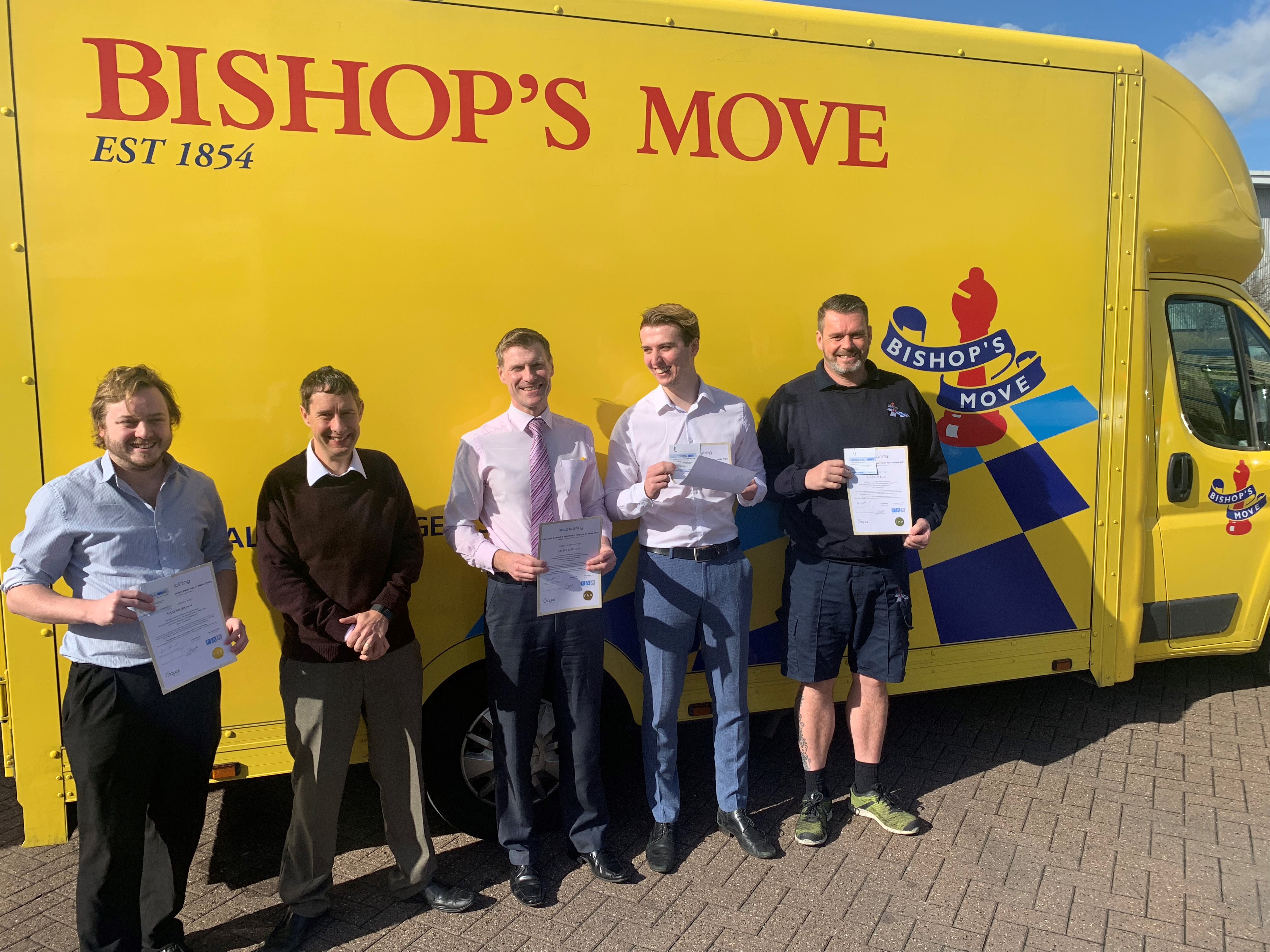 Bishops’ newly qualified first aiders show off their certificates