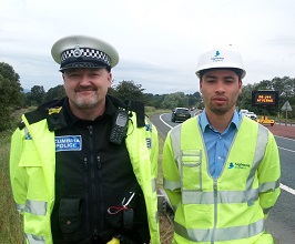 Multilingual warning signs are being used to help foreign lorry drivers