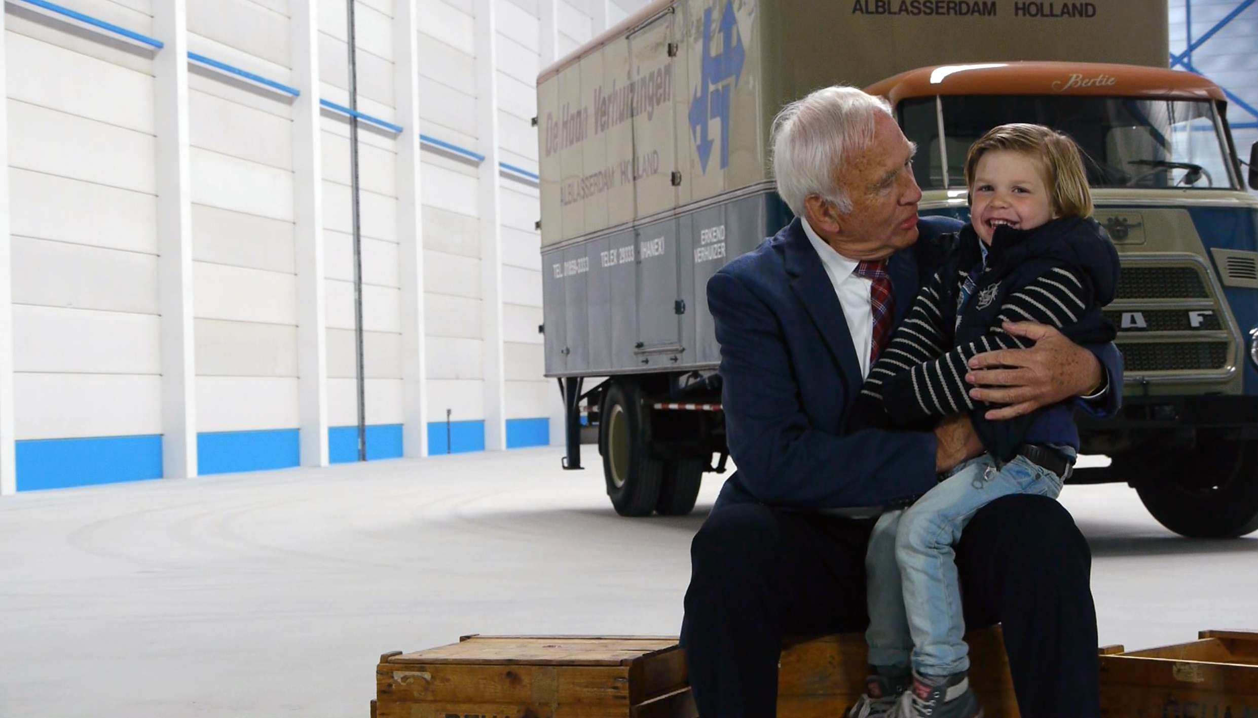 Wim de Haan with grandson Oliver