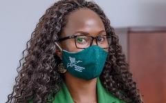 Lydia Kaweesa models the new WMA masks - 445x277