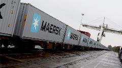 Maersk's  first blocktrain from Japan to the UK