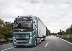 Volvo FH Electric on Green Truck Test route