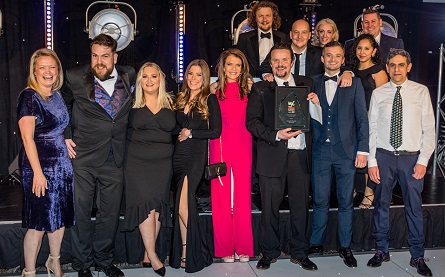 Alex Pope and the team celebrate at the West London Business Awards