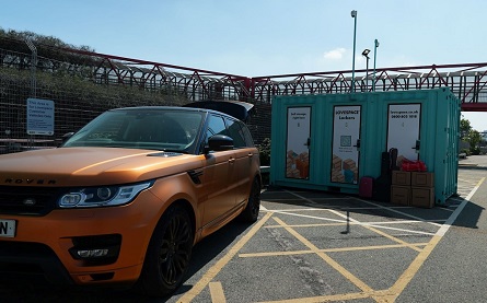 Drive up lockers are in several London car parks. 445x277