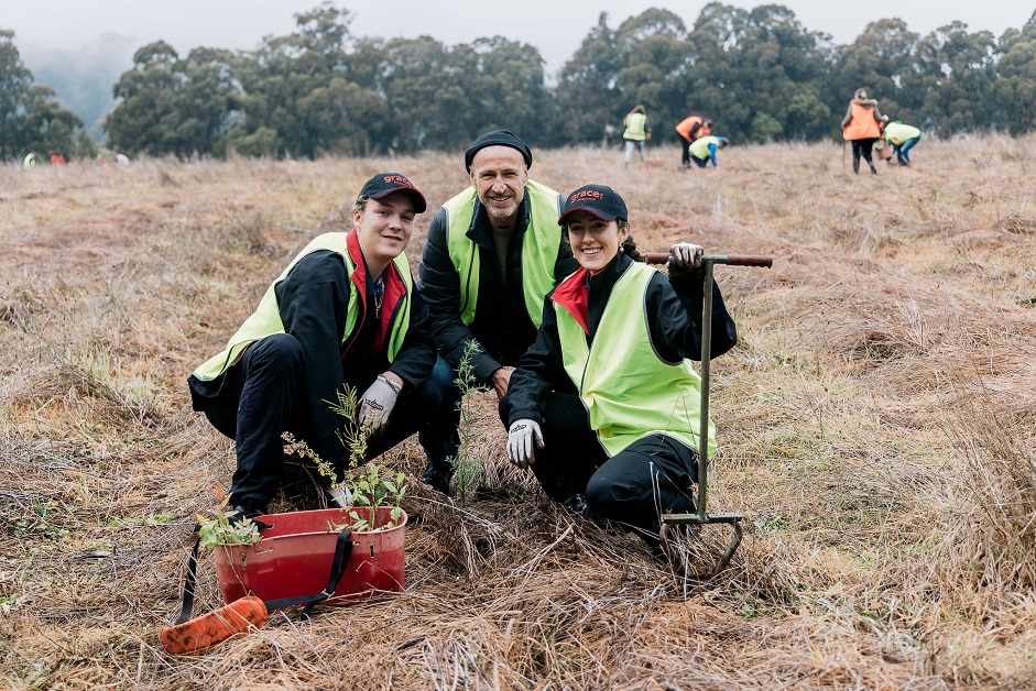 Grace Group volunteers at work in the forest