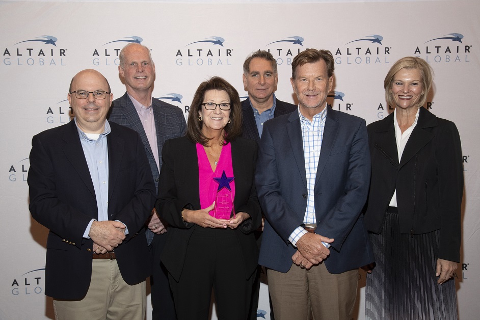 Karen Bannon (centre) with members of the Arpin team
