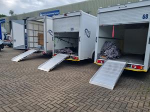 Light-weight van ramps, designed for use with 3.5 tonne low loaders