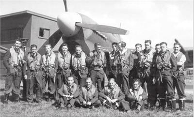 RAF 266 Squadron with F B Biddulph third from the left RAF 266 Squadron with F B Biddulph third from the left