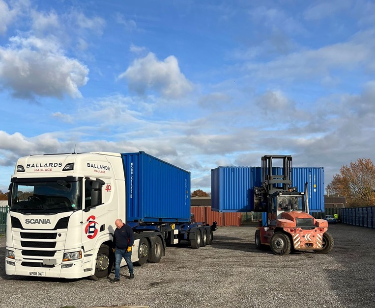 Delivery of new containers