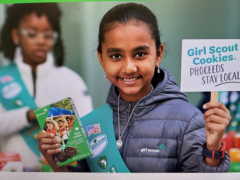Girl Scouts with cookies