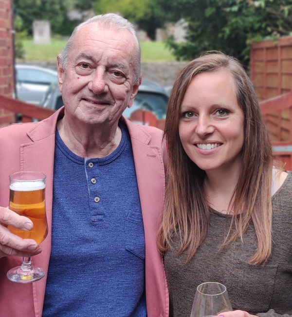Glyn Thomas with his daughter, Alexis