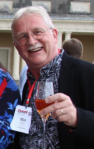 Max enjoying the whiskey tasting at the OMNI conference in Dublin in May this year Max enjoying the whiskey tasting at the OMNI conference in Dublin in May this year