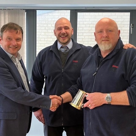 Graham Barnett (right) and Jason Herbert (left) and Kierran 