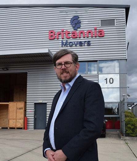 Iain Adams outside Britannia's Central Office in Surrey