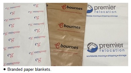 Branded paper blankets 
