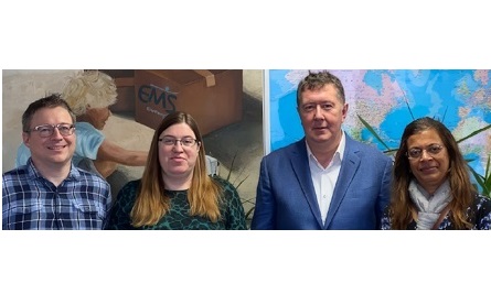 Gareth Fosberry, Gail Norman, Ronan Woodhouse and Amrat Patel of EMS