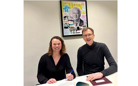 Madeline van der Rhee with Michiel de Haan  