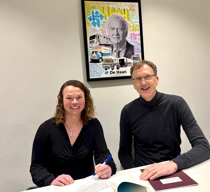 Madeline van der Rhee with Michiel de Haan  