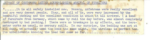 Customer letter