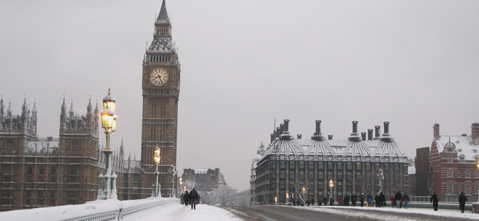 Snowy London