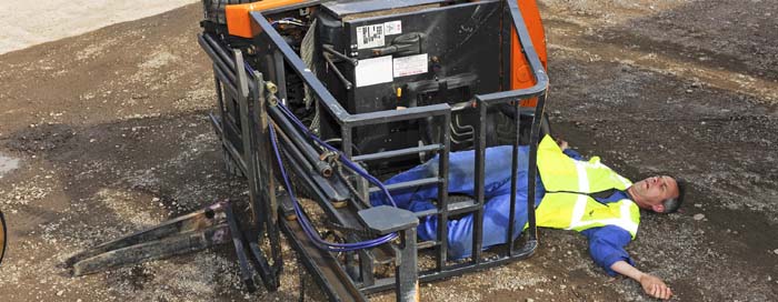 Fork lift truck accident